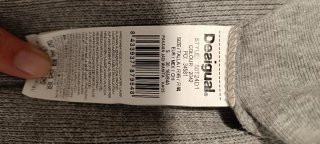 Jersey Desigual Gris con Flores y Lentejuelas