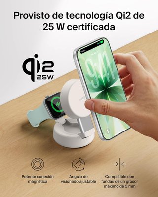 BELKIN UltraCharge Pro Cargador Qi2 25W MagSafe