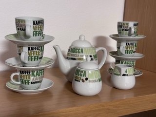Juego de café 6 servicios, a estrenar