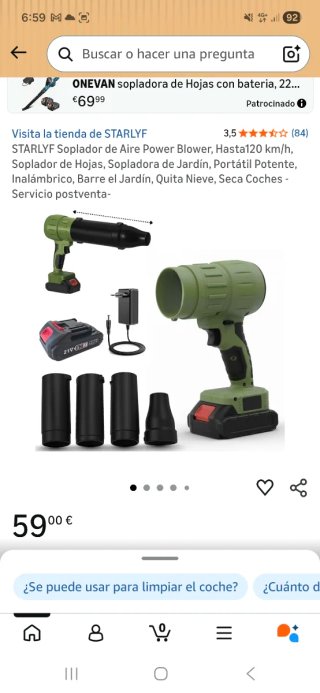 Soplador Jardín Starlyf