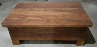 Mesa centro Rústico con Arcón abatible 115x76x41cm
