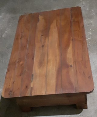 Mesa centro Rústico con Arcón abatible 115x76x41cm