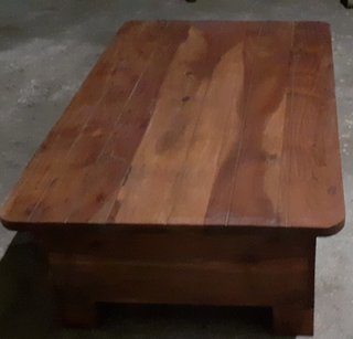 Mesa centro Rústico con Arcón abatible 115x76x41cm