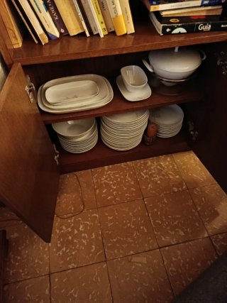 Restos de objetos de piso