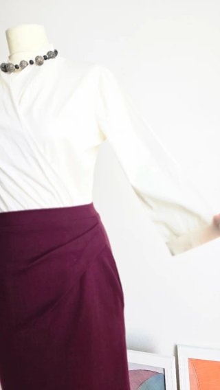 Abito Mango Cotone Bordeaux e Crema Tg M