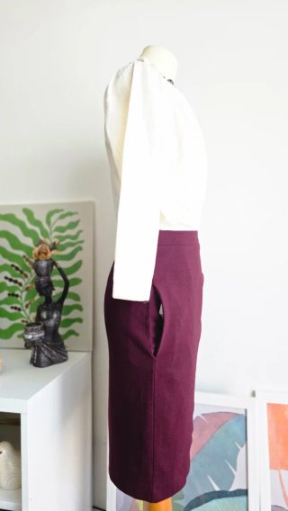 Abito Mango Cotone Bordeaux e Crema Tg M