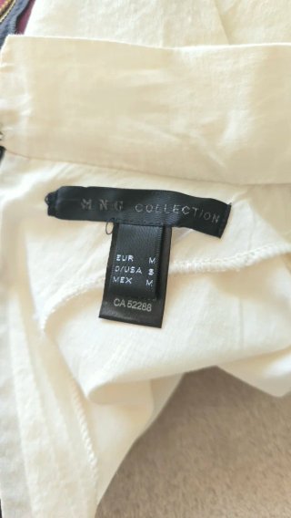 Abito Mango Cotone Bordeaux e Crema Tg M