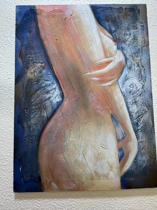 Lote de 3 cuadros pintados a mano