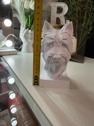 Busto Westie Impresión 3D Blanco
