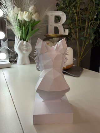 Busto Westie Impresión 3D Blanco