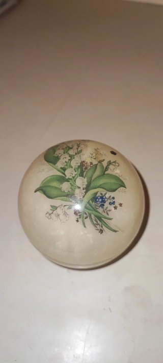 Coppia Portagioie d'epoca floreale