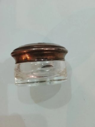 Cofanetto antico in rame e vetro