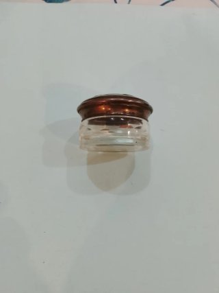 Cofanetto antico in rame e vetro