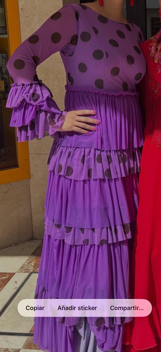Traje de flamenca El Ajoli morado-talla 49-42