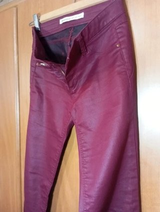 Pantalones Stradivarius Efecto Encerado Talla 32