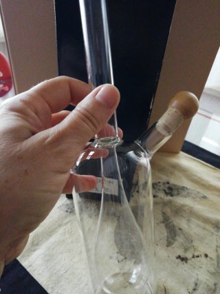 Acetoliera in vetro con tappo in legno