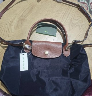 Bolso Longchamp Le Pliage Negro Marrón