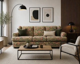 Sofá grande estampado floral