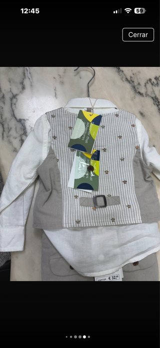 Conjunto vestir bebé niño