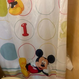 Cortina de ducha Mickey Mouse y barra
