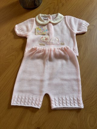 Conjunto bebé punto rosa