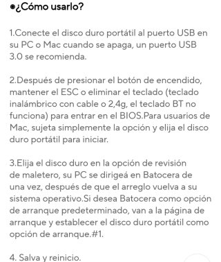 Disco Duro Portátil 500GB Batocera USB 3.0