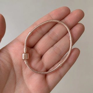 Pulsera Pandora Oro Rosa Cadena Serpiente Barras