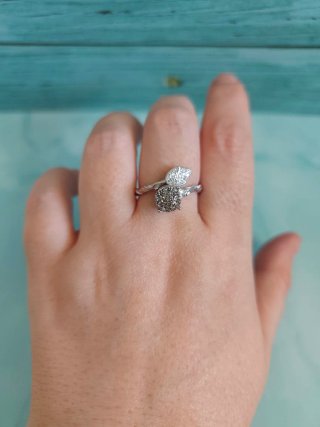 Anillo de Pirita Natural Ajustable.