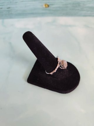 Anillo de Pirita Natural Ajustable.