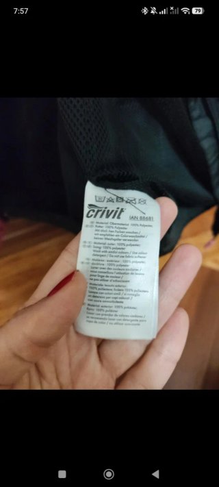 Cortavientos Crivit Negro y Rosa