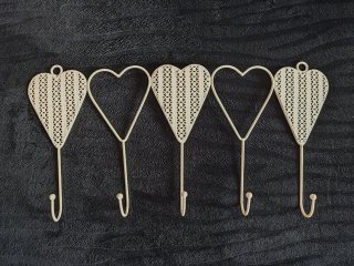 Percha Corazón Metal Blanco