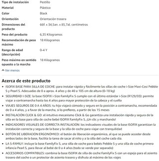 Maxi-Cosi FamilyFix S, Base ISOFIX i-Size, 0-4 Año