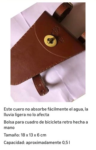 Bolso Cuero Bici Triángulo Retro