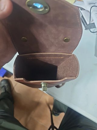 Bolso Cuero Bici Triángulo Retro