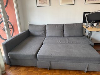 Sofá Cama Chaise Longue IKEA Gris FRIHETEN