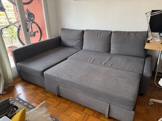 Sofá Cama Chaise Longue IKEA Gris FRIHETEN
