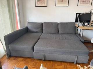 Sofá Cama Chaise Longue IKEA Gris FRIHETEN