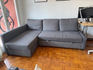 Sofá Cama Chaise Longue IKEA Gris FRIHETEN
