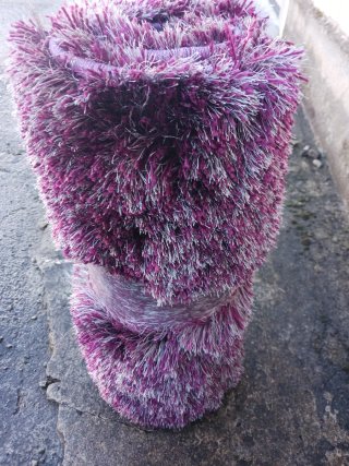2 Tappeti Shaggy Melanzane 60x110. Entrambi.