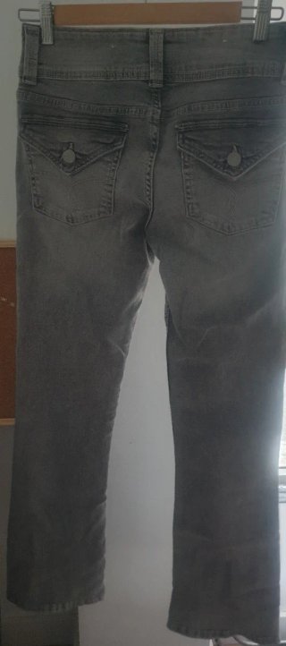 Pantalón vaquero gris mujer flare