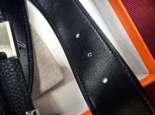 Cinturón Hermès H Nero Uomo Argento