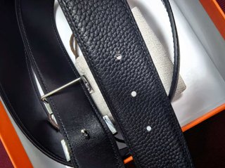 Cinturón Hermès H Nero Uomo Argento