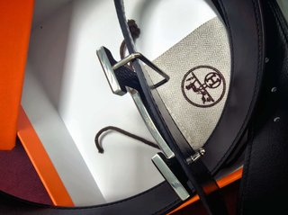 Cinturón Hermès H Nero Uomo Argento