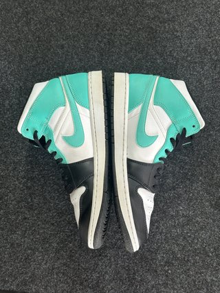 Nike Jordan 1 Mid Azzurro Nero Bianco 44