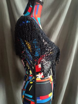 Falda rejilla crochet danza oriental