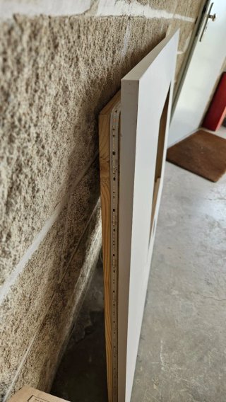 Panel Madera Pared TV Hueco Central