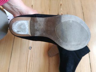 Botines negros tacón t.38