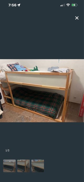 Litera Ikea Madera Blanca