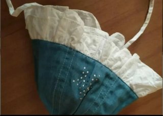 Cappellino jeans estivo bambina 1-2 anni