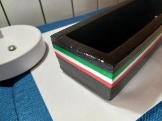 Contenitore portatutto artigianale tricolore